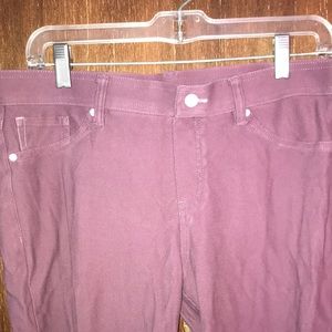 Hue jeggings, size L, purple